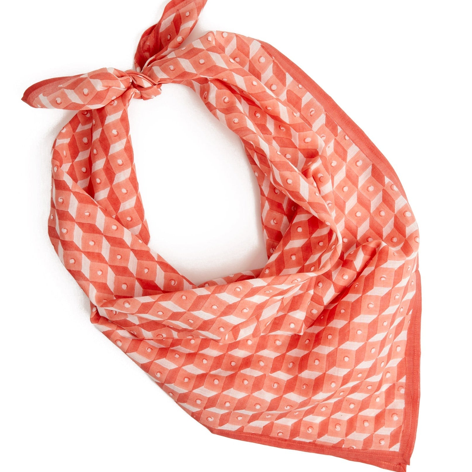 Weccta | Square Scarf | Burnt Coral