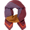 Burgundy Criss Cross Long Scarf