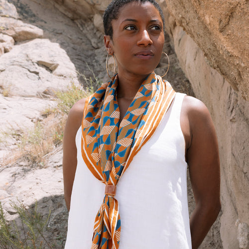 Dolomite Silk Scarf | Copper