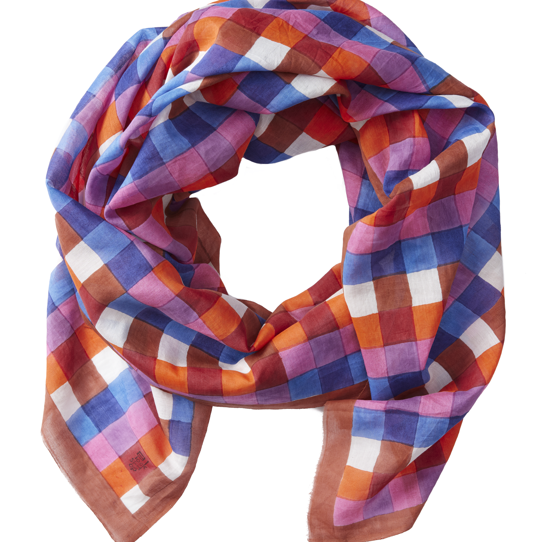 Purple Split Bars Long Scarf