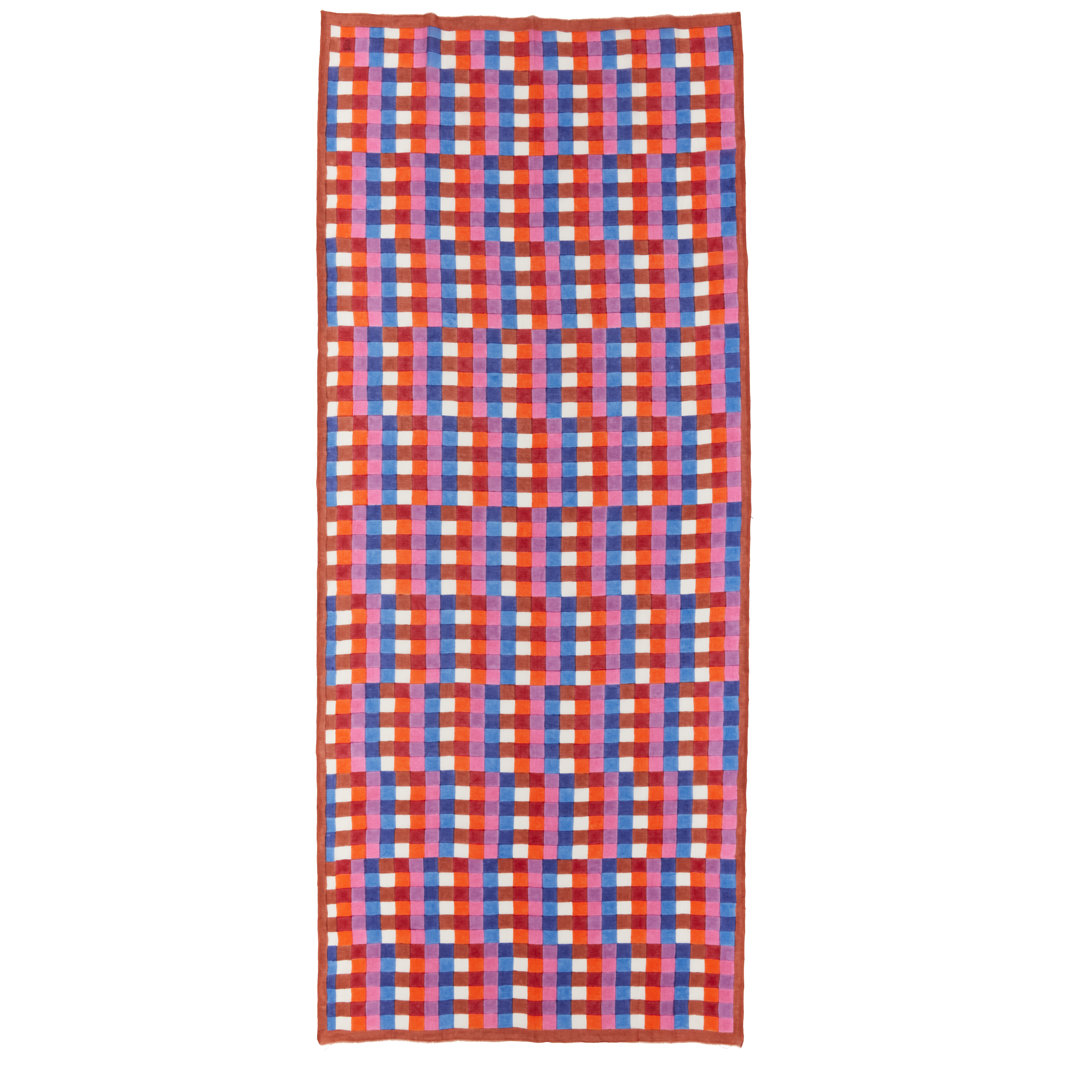 Purple Split Bars Long Scarf