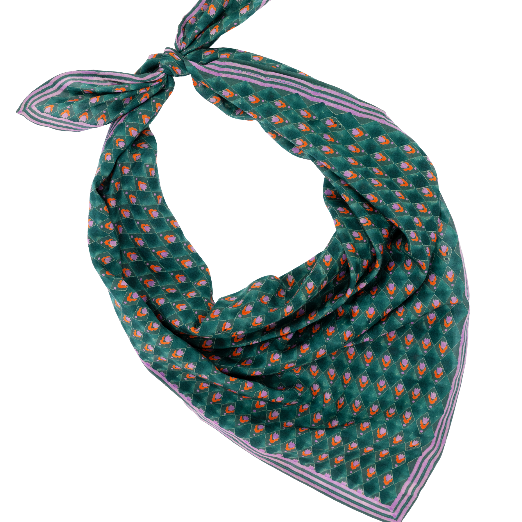 Juniper Tulips Square Scarf
