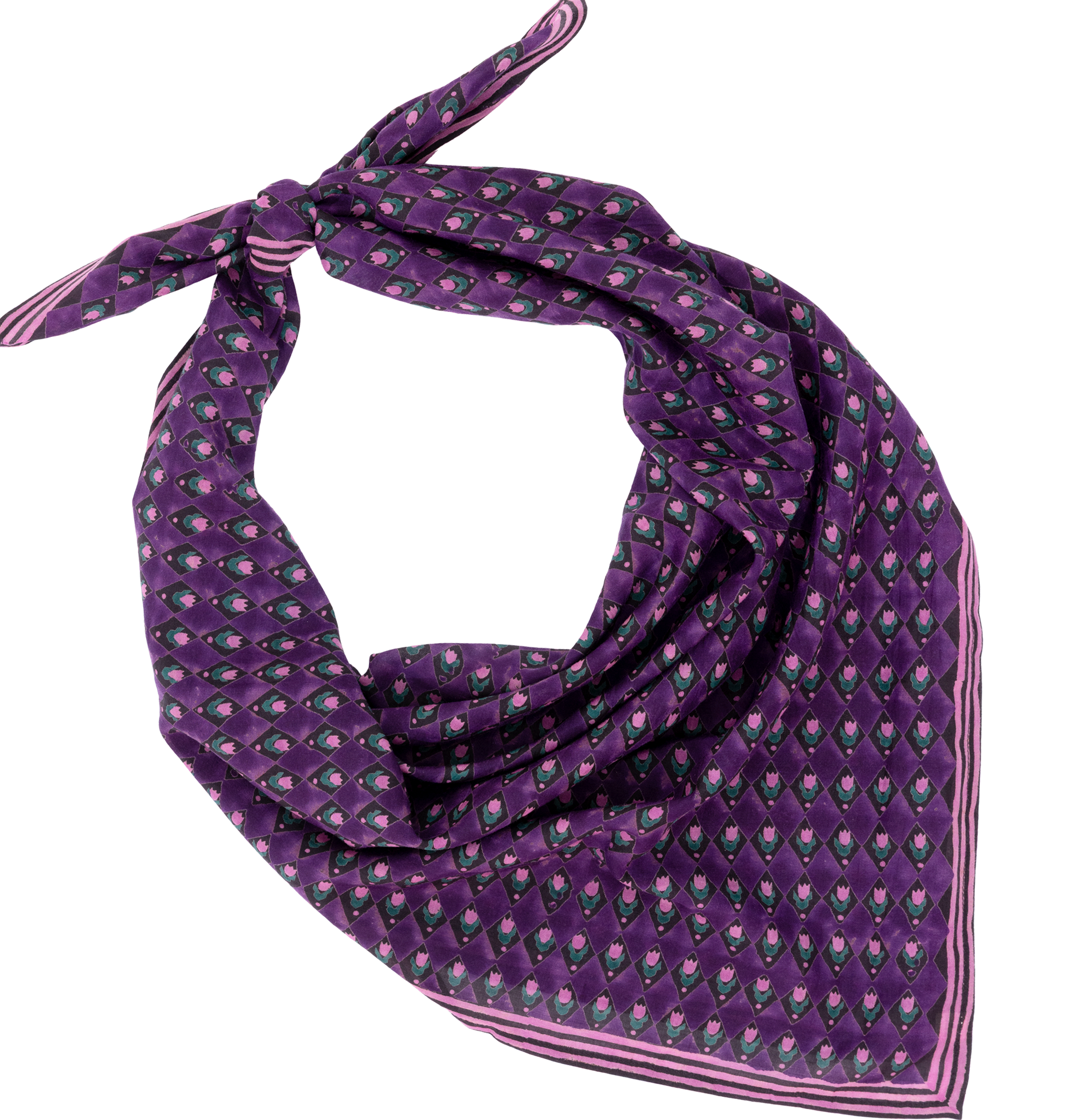 Purple Tulips Square Scarf